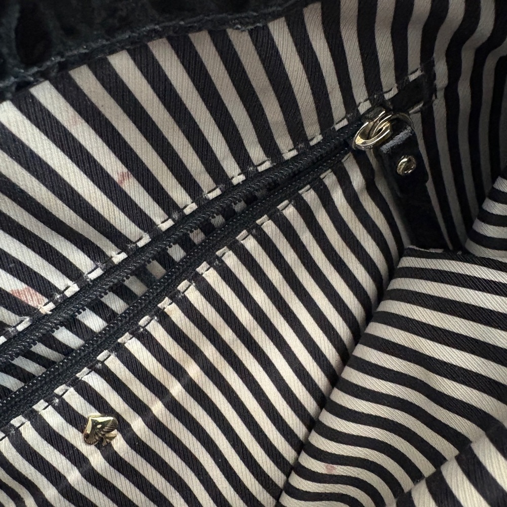 Kate Spade Black Crocodile-Embossed Satchel - Picture 6 of 9